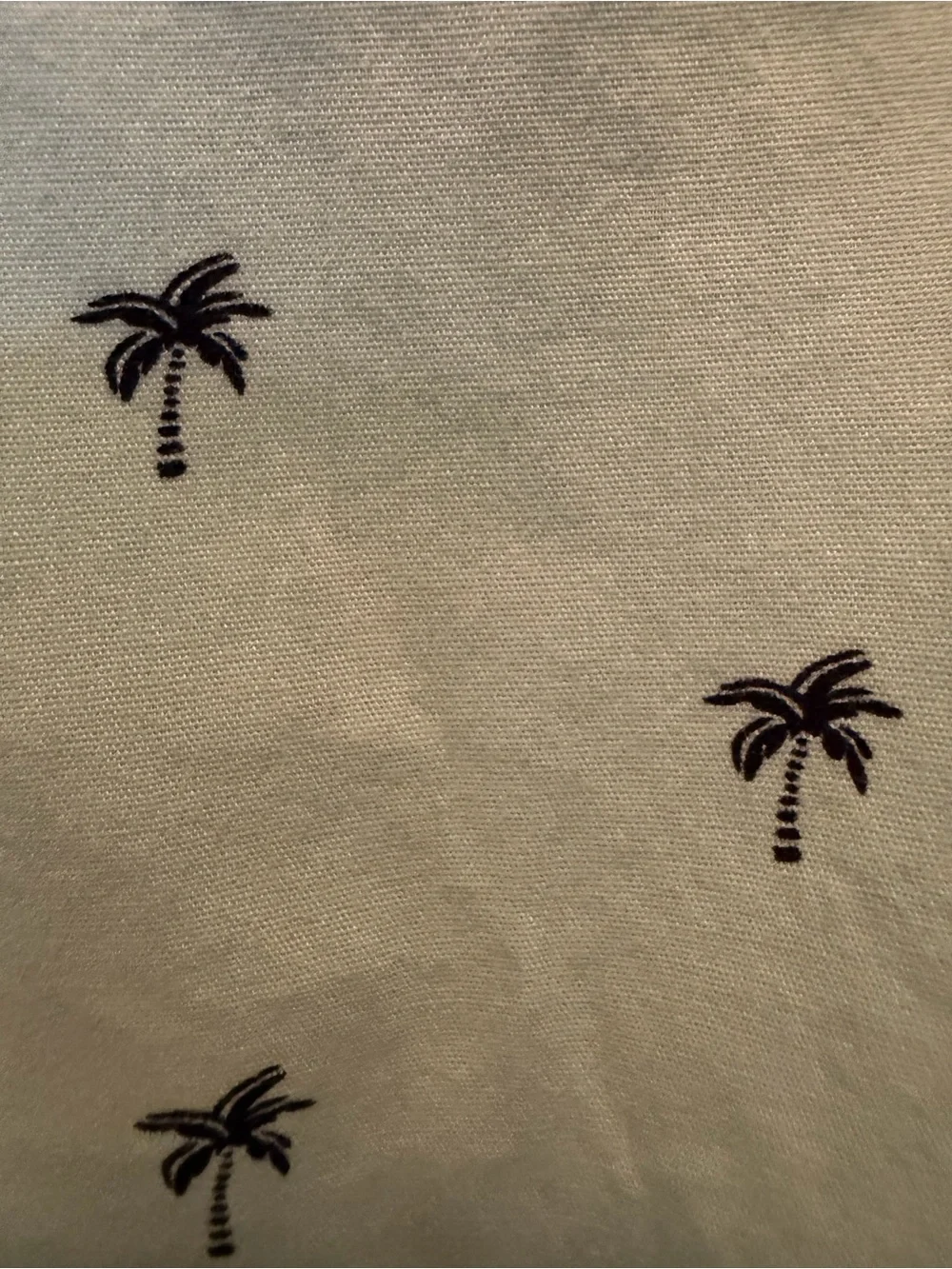 Denim & Flower Light Blue Short-Sleeve Palm Print Button-Up Shirt